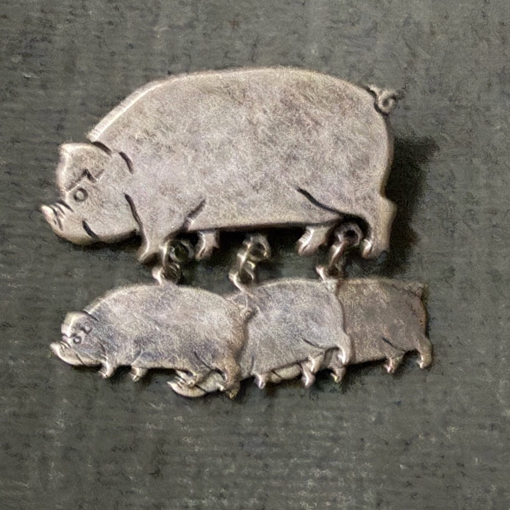 Vintage Pig Brooch